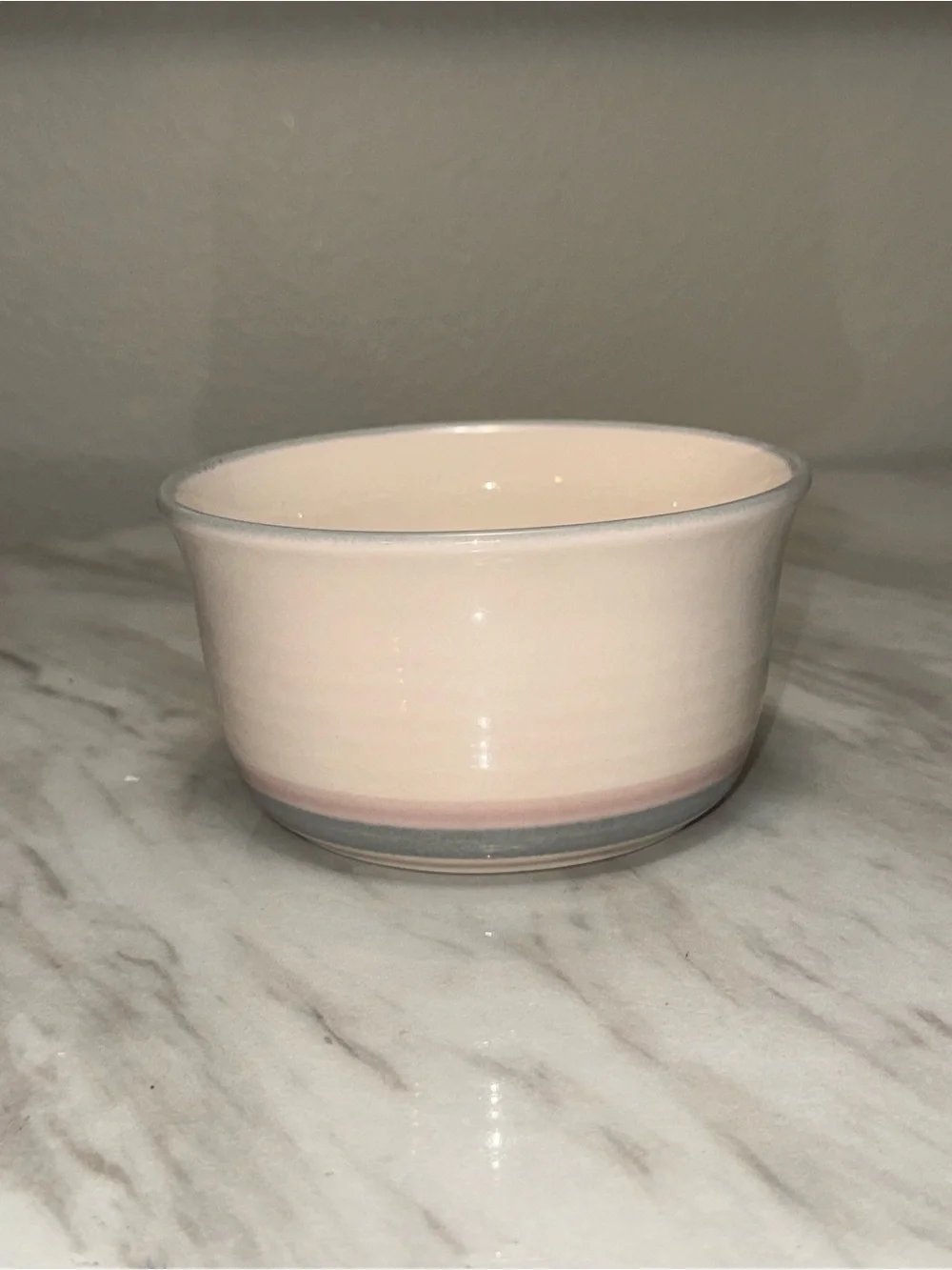Pfaltzgraff Stoneware 431 Band Stripe Bowl Beige Gray Pink 6
